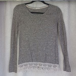 Jolt grey lace sweater